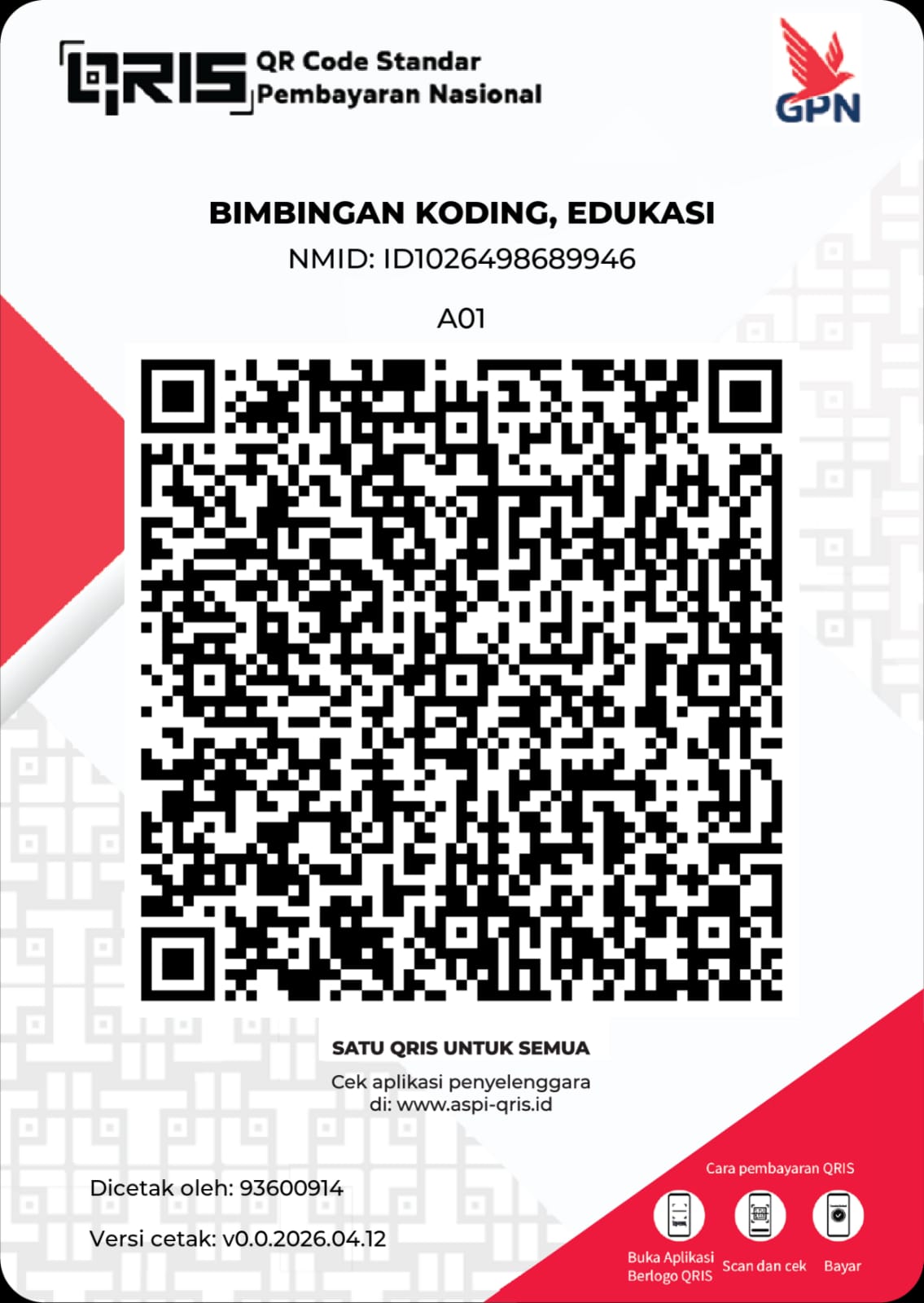 QRIS Bimbingan Koding Edukasi